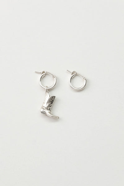 The Bigger Boot Earrings - Silver