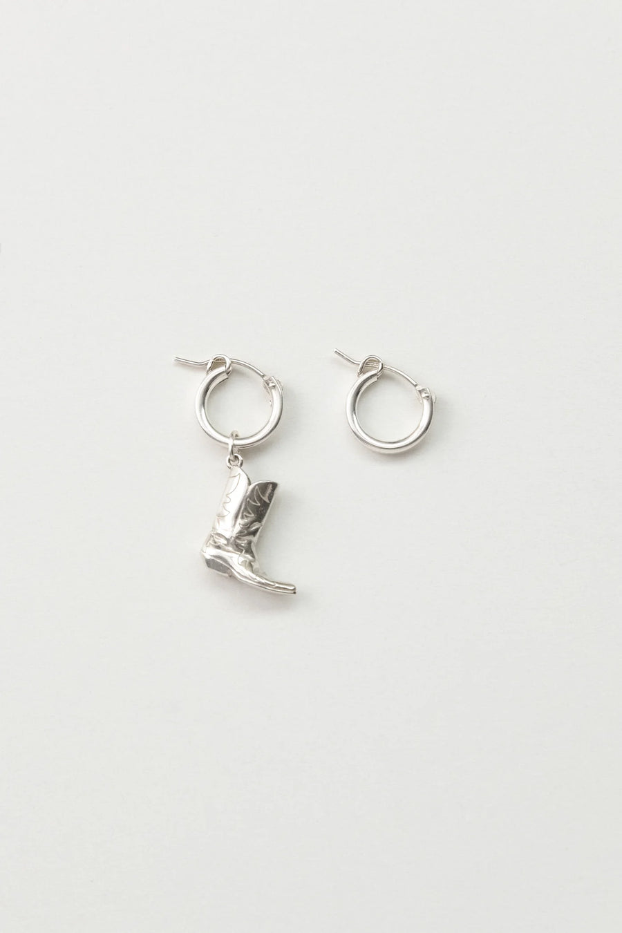 The Bigger Boot Earrings - Silver