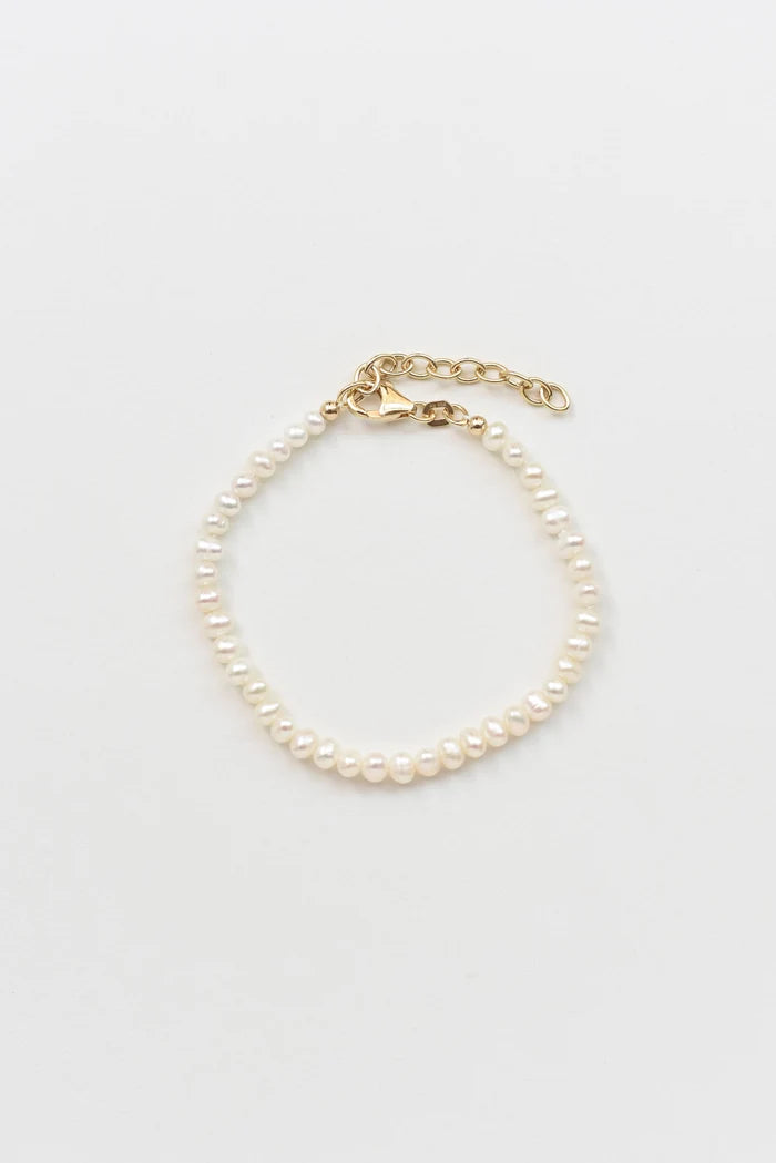 Classic Aida Mini Pearl Bracelet - Gold