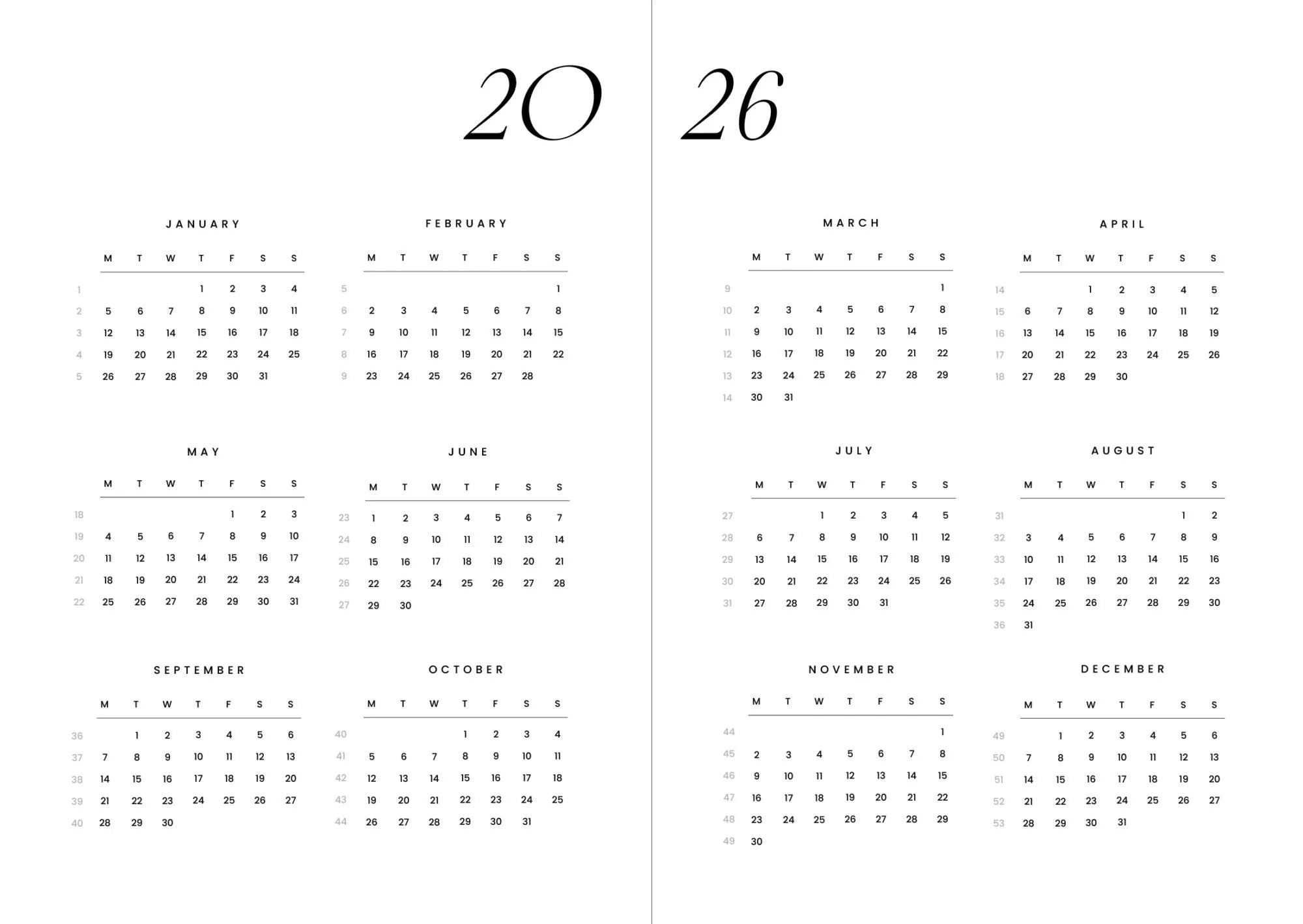 Cozy Planner 2026 – Night Sky – “Shoot for the moon darling.”