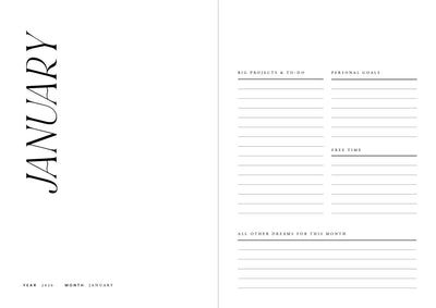 Cozy Planner 2026 – Night Sky – “Shoot for the moon darling.”