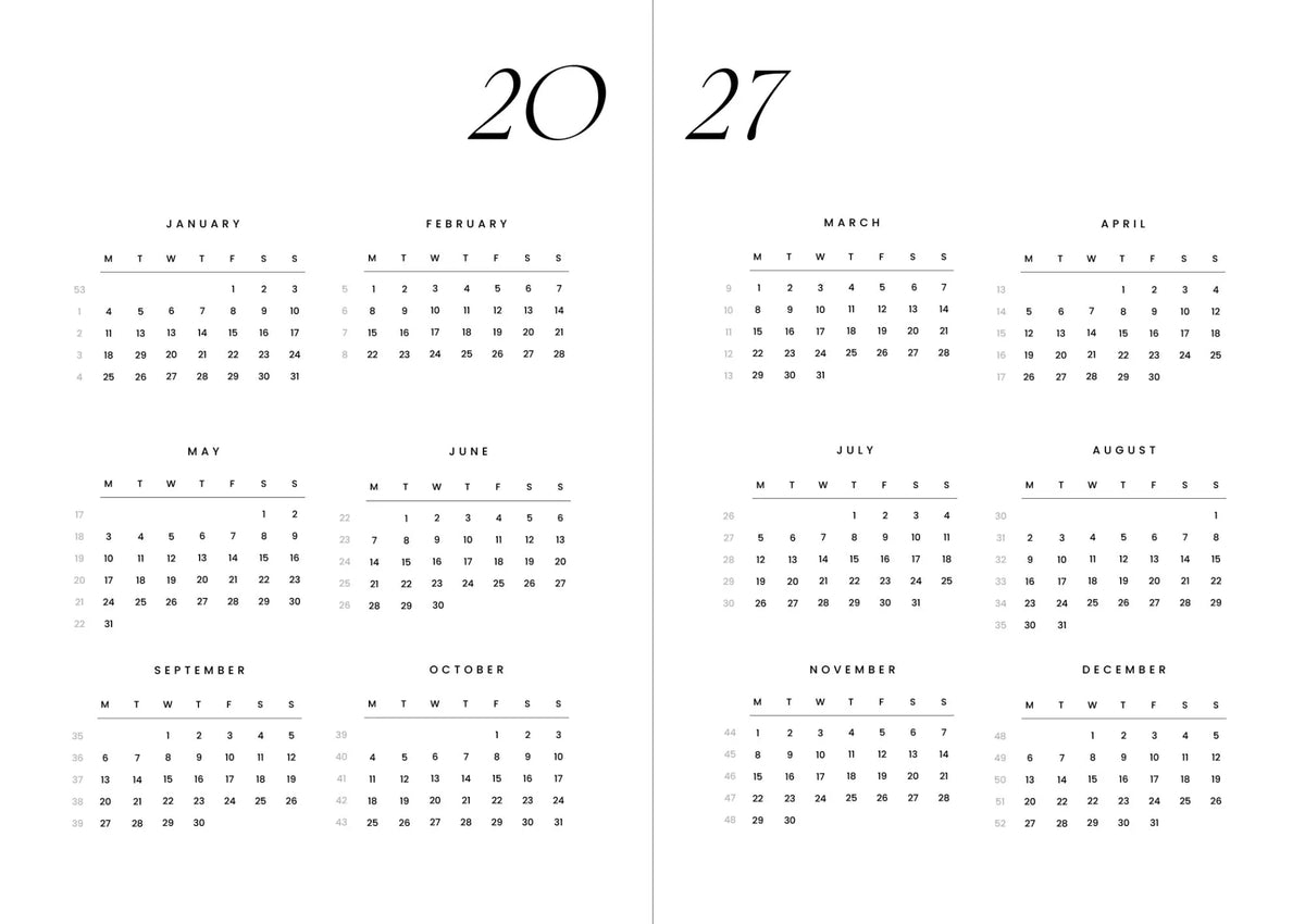 Cozy Planner 2027 – Berry Red