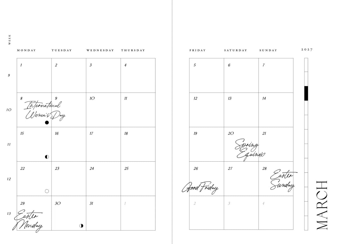 Cozy Planner 2027 – Latte Brown