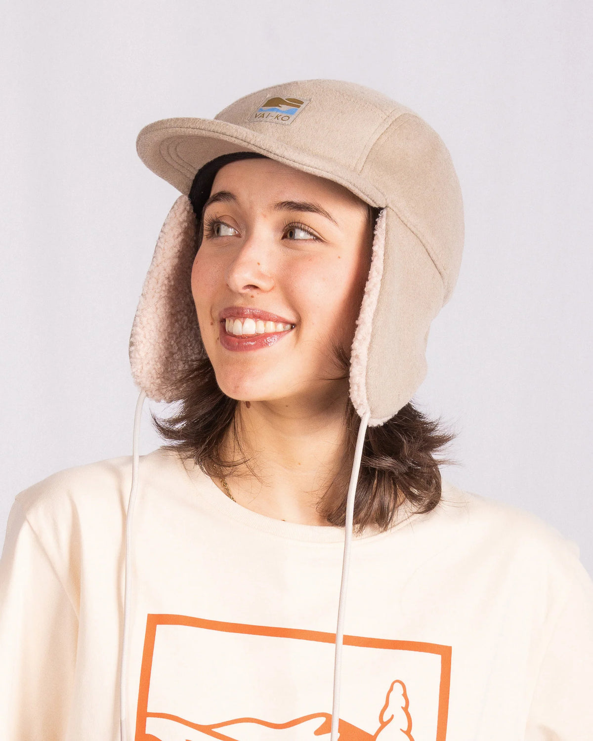 Fells Earflap Cap - Beige Sand