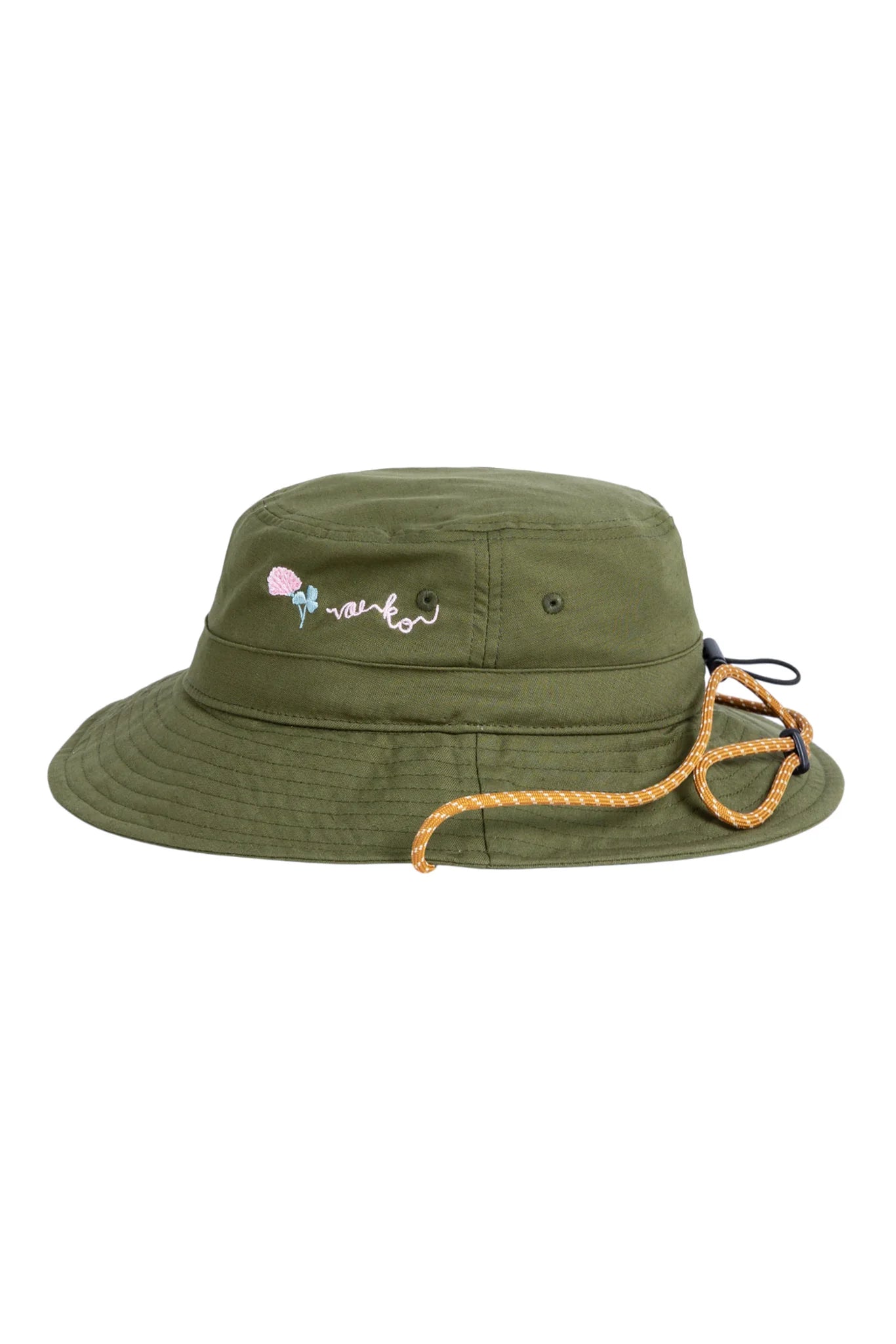 Flora Bucket Hat Linen - Moss Green