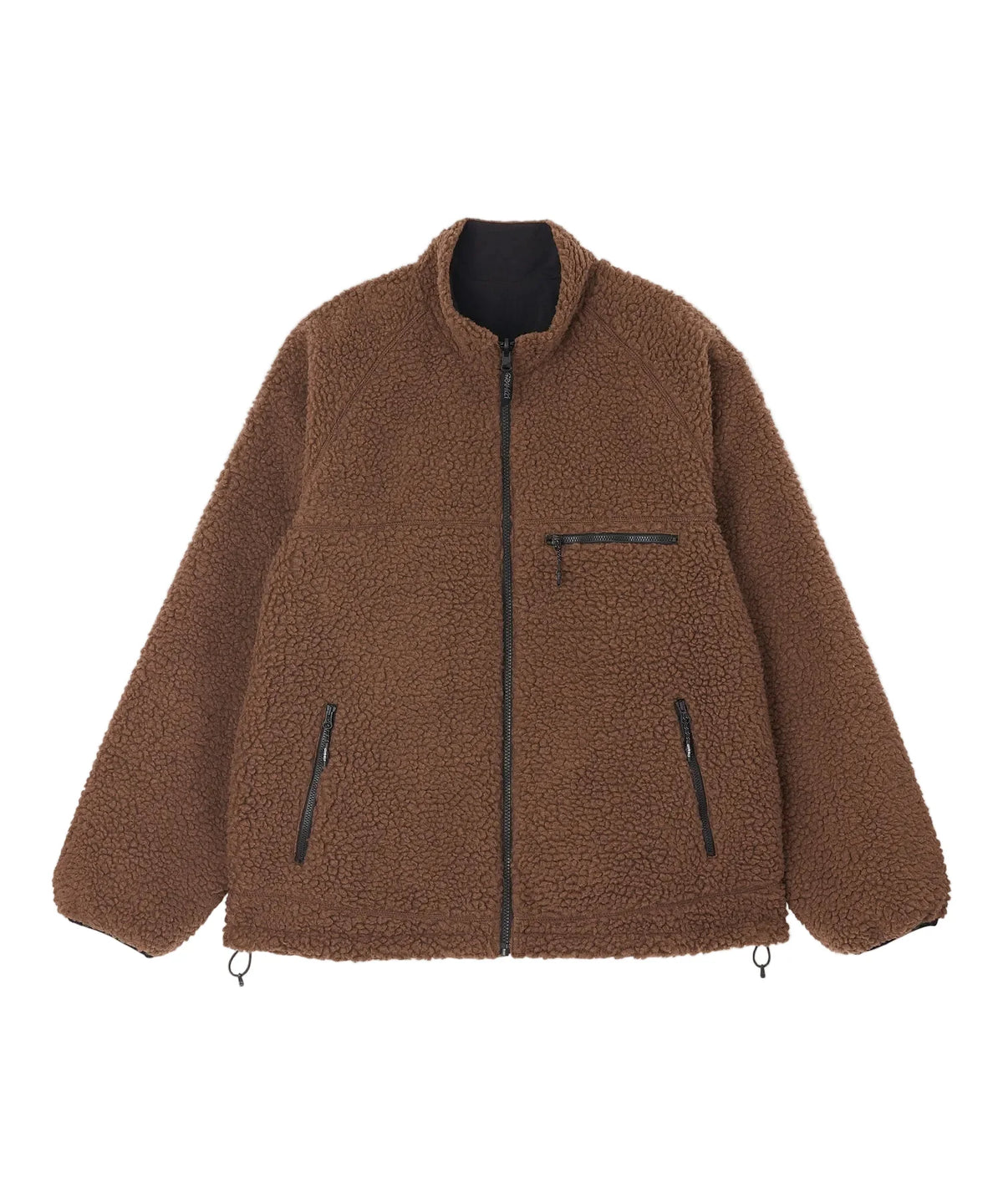 Reversible Sherpa Jacket Dark Brown/Black