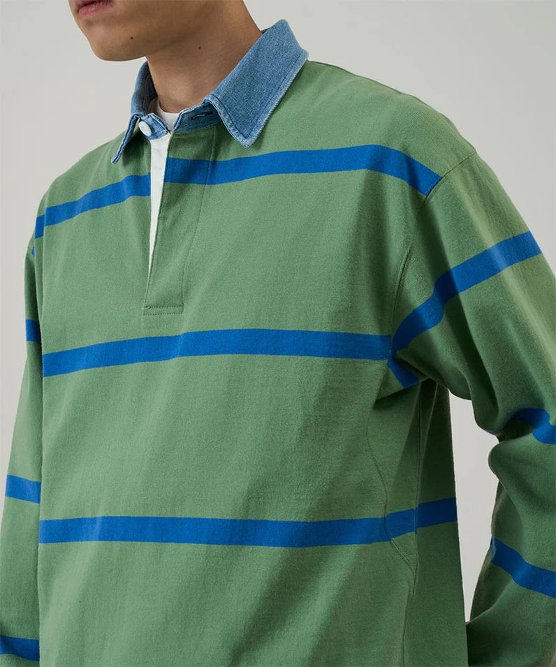 Langdon Rugby Shirt Olive/Blue