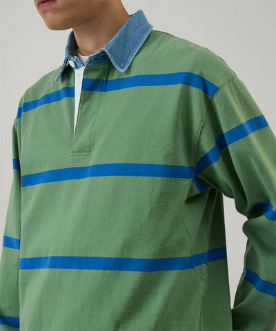 Langdon Rugby Shirt Olive/Blue