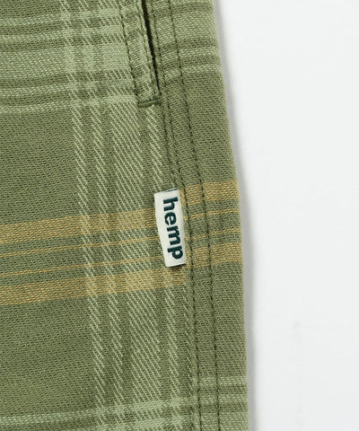 Hemp G-Short Plaid