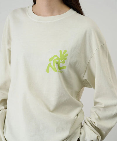 Running Man L/S Tee Pigment Dyed Natural Pigment