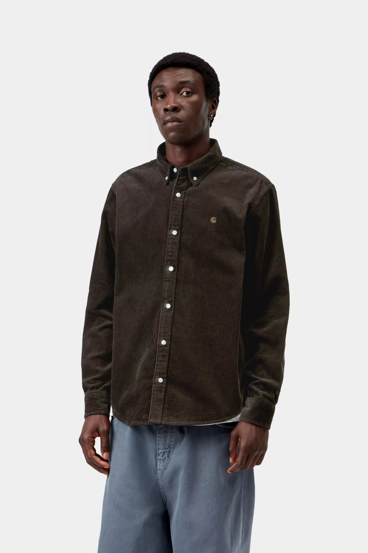 L/S Madison Cord Shirt - Tobacco