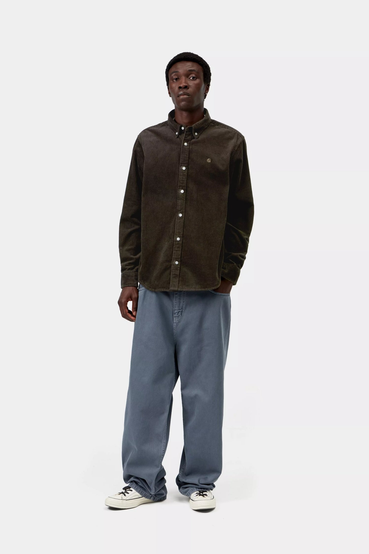 L/S Madison Cord Shirt - Tobacco