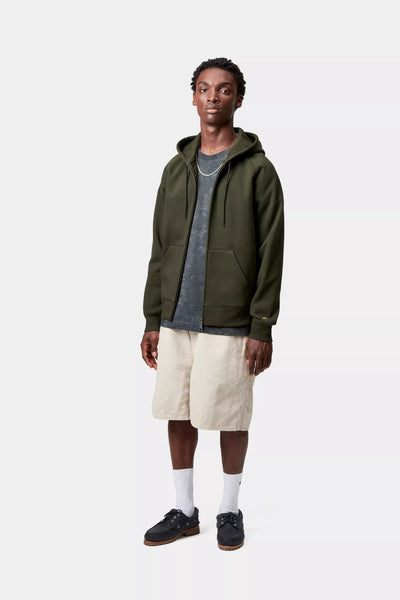 Hooded Chase Jacket - Olive / Gold