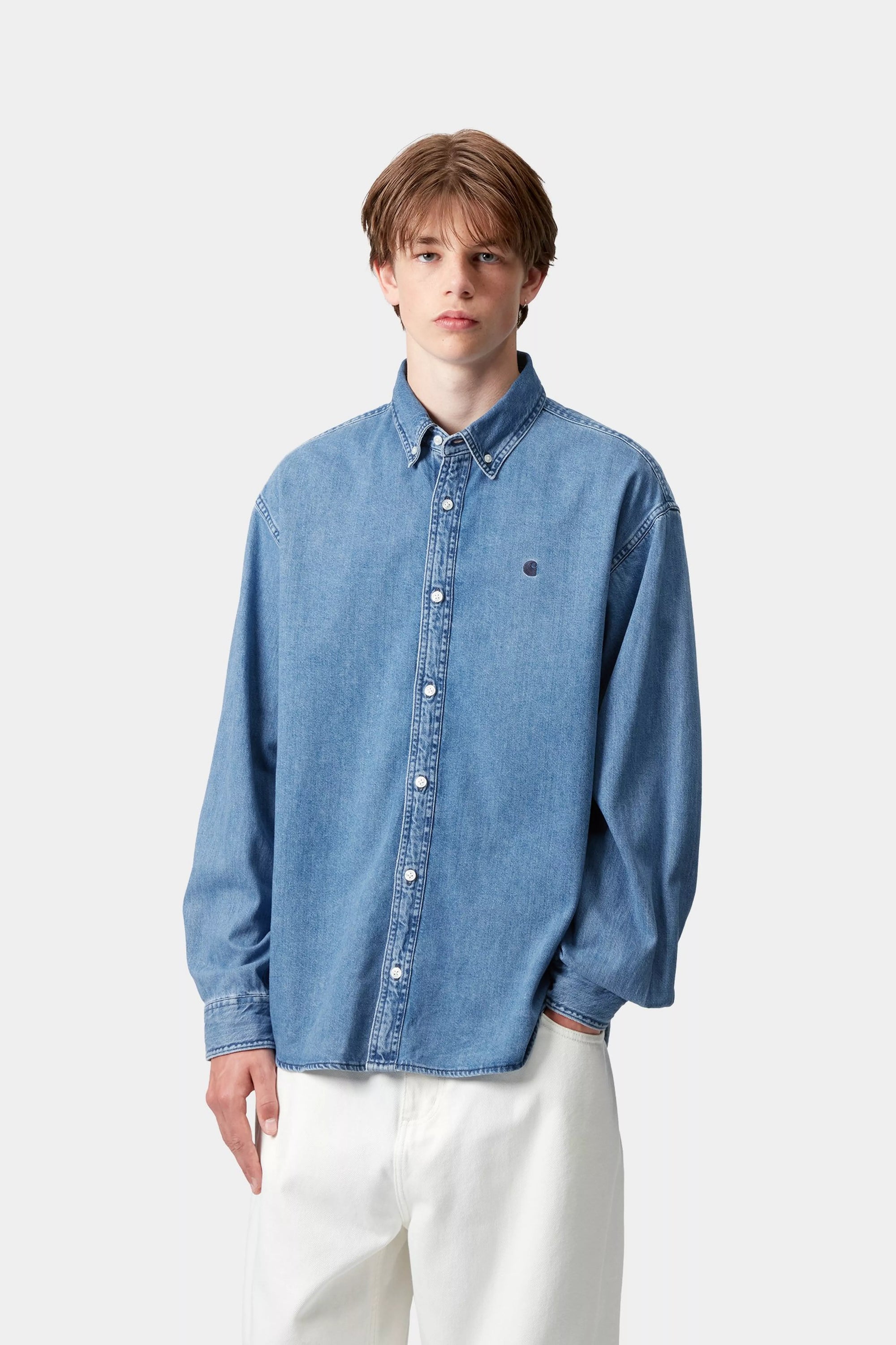 L/S Lucas Shirt - Blue Stone Washed