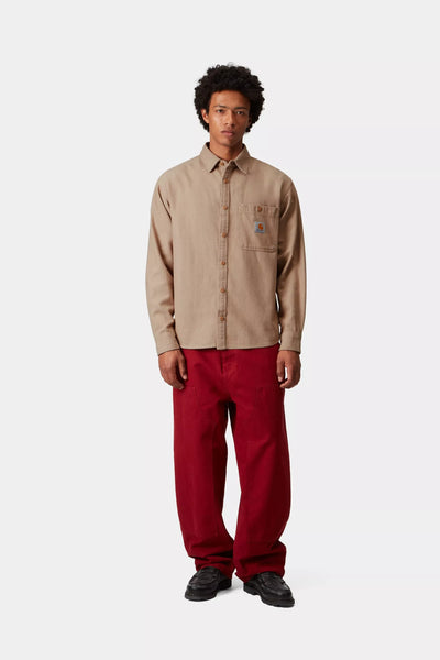 L/S Edgar Shirt - Peanut/Wax