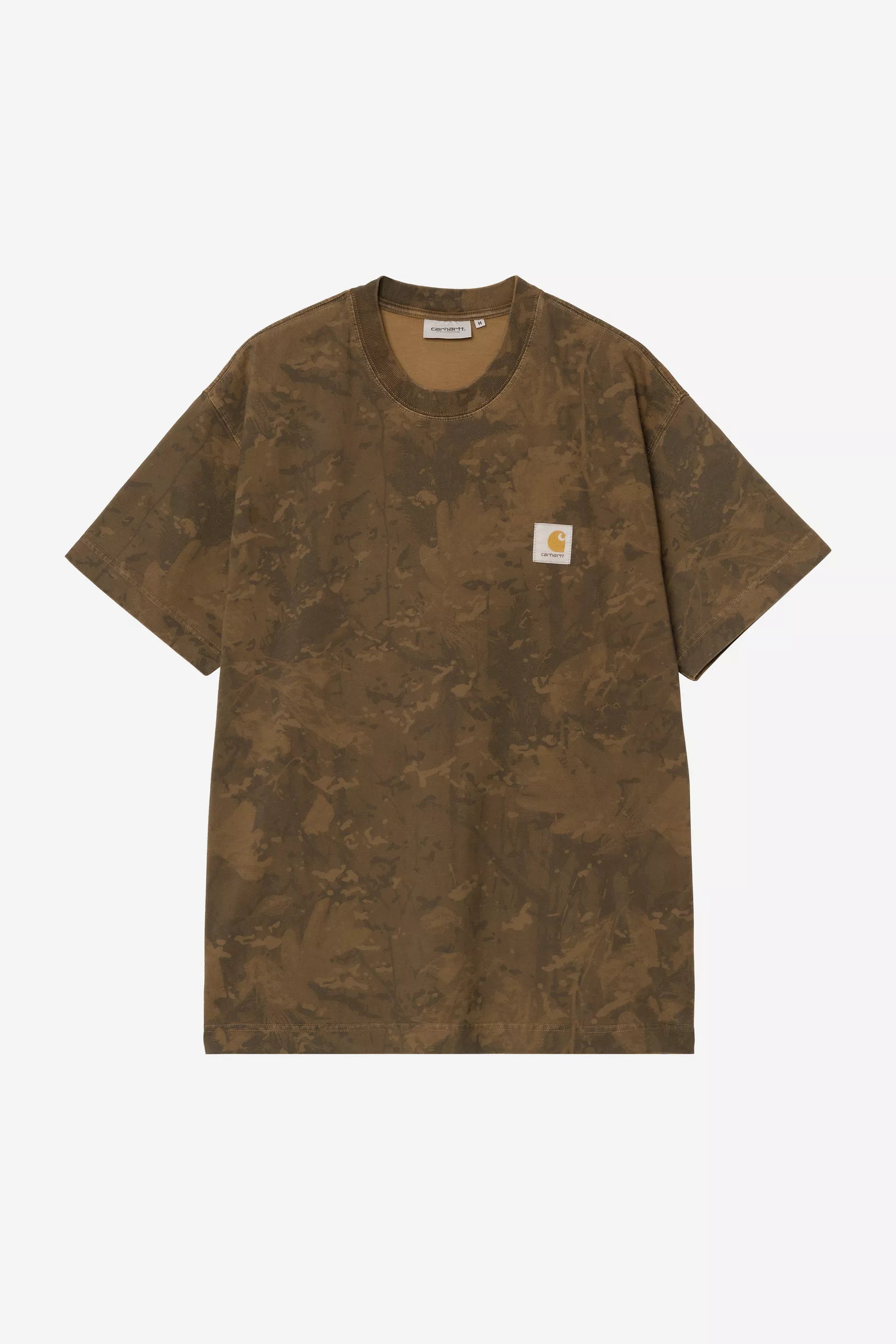 S/S Camo Combi T-Shirt - Green / Hamilton Brown Garment dyed