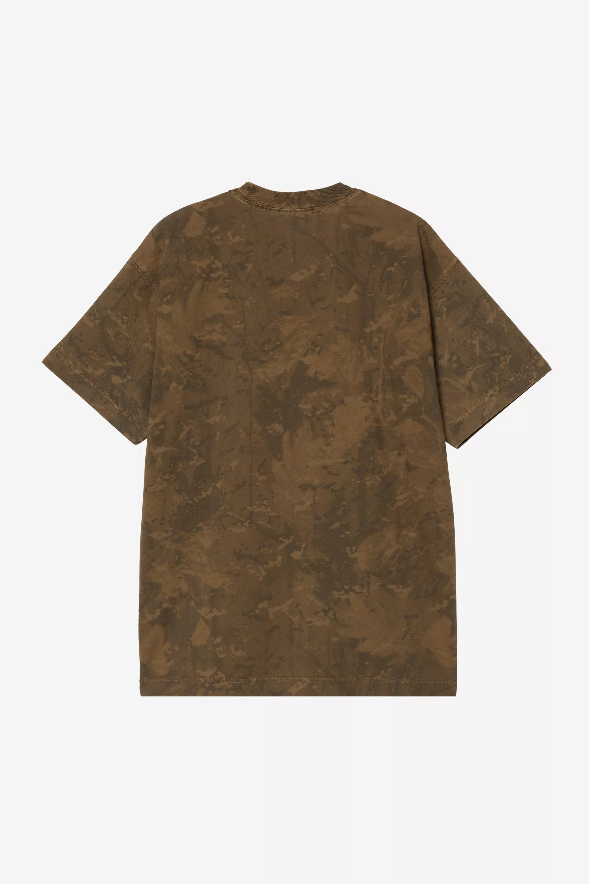 S/S Camo Combi T-Shirt - Green / Hamilton Brown Garment dyed