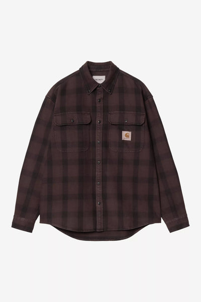 L/S Edmands Shirt - Edmands Check Natural / Palisander
