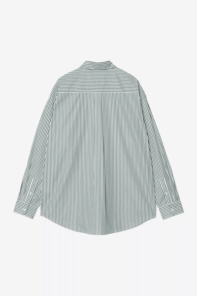 L/S Daldry Shirt - Daldry Stripe Office Blue / Wax