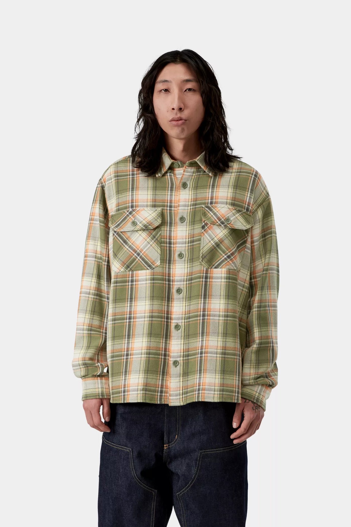 L/S Tunick Shirt - Tunick Check / Dollar Green