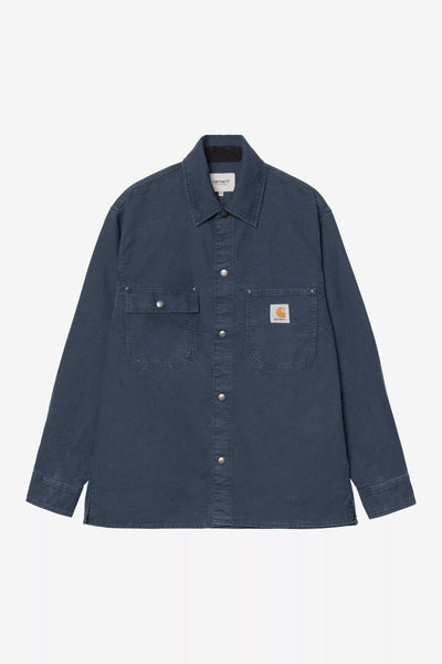 Parrish Shirt Jac - Blue, Stone washed