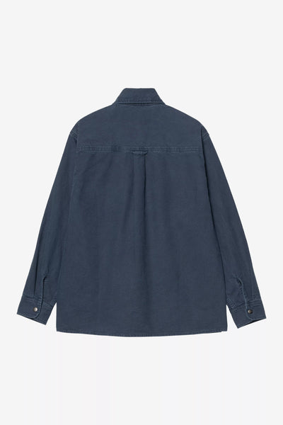 Parrish Shirt Jac - Blue, Stone washed