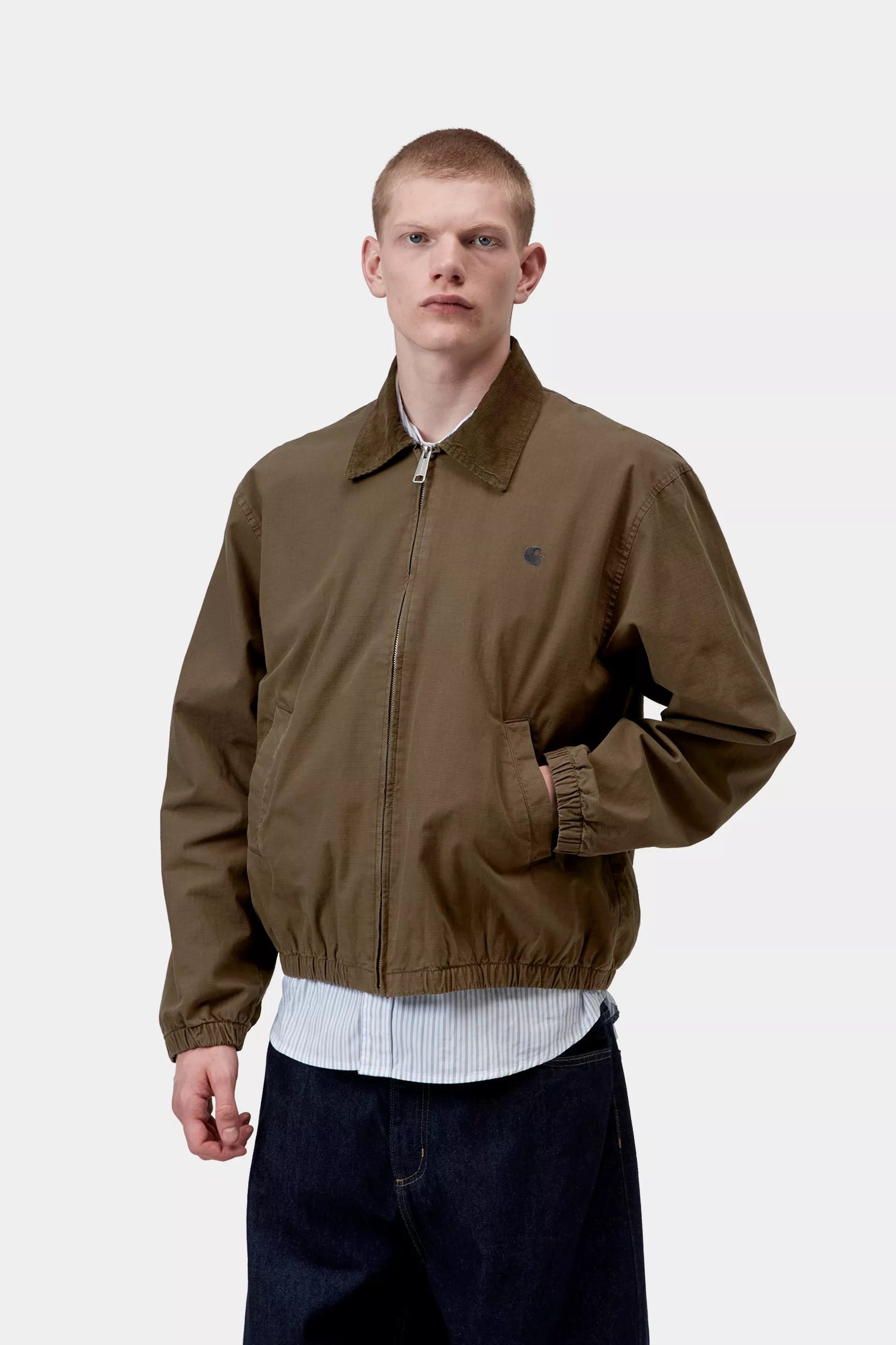 Madison Ripstop Jacket - Dark Beech / Black Garment dyed