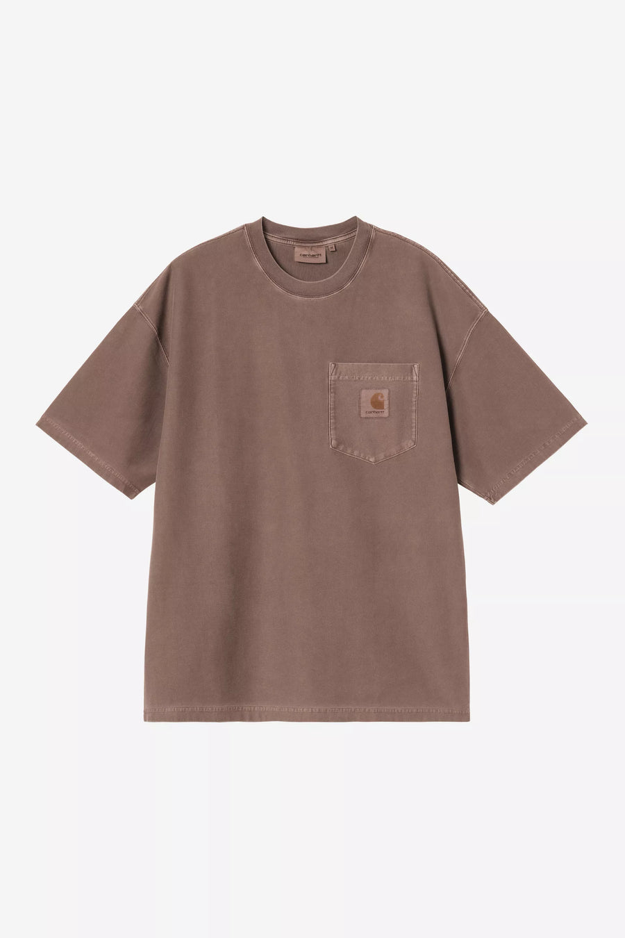 S/S Loose Pocket T-Shirt - Tobacco garment dyed