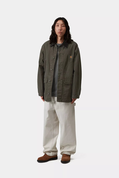 Prescott Coat Cotton Canvas - Oxide Green / Black