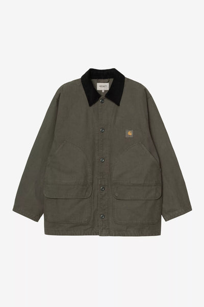 Prescott Coat Cotton Canvas - Oxide Green / Black