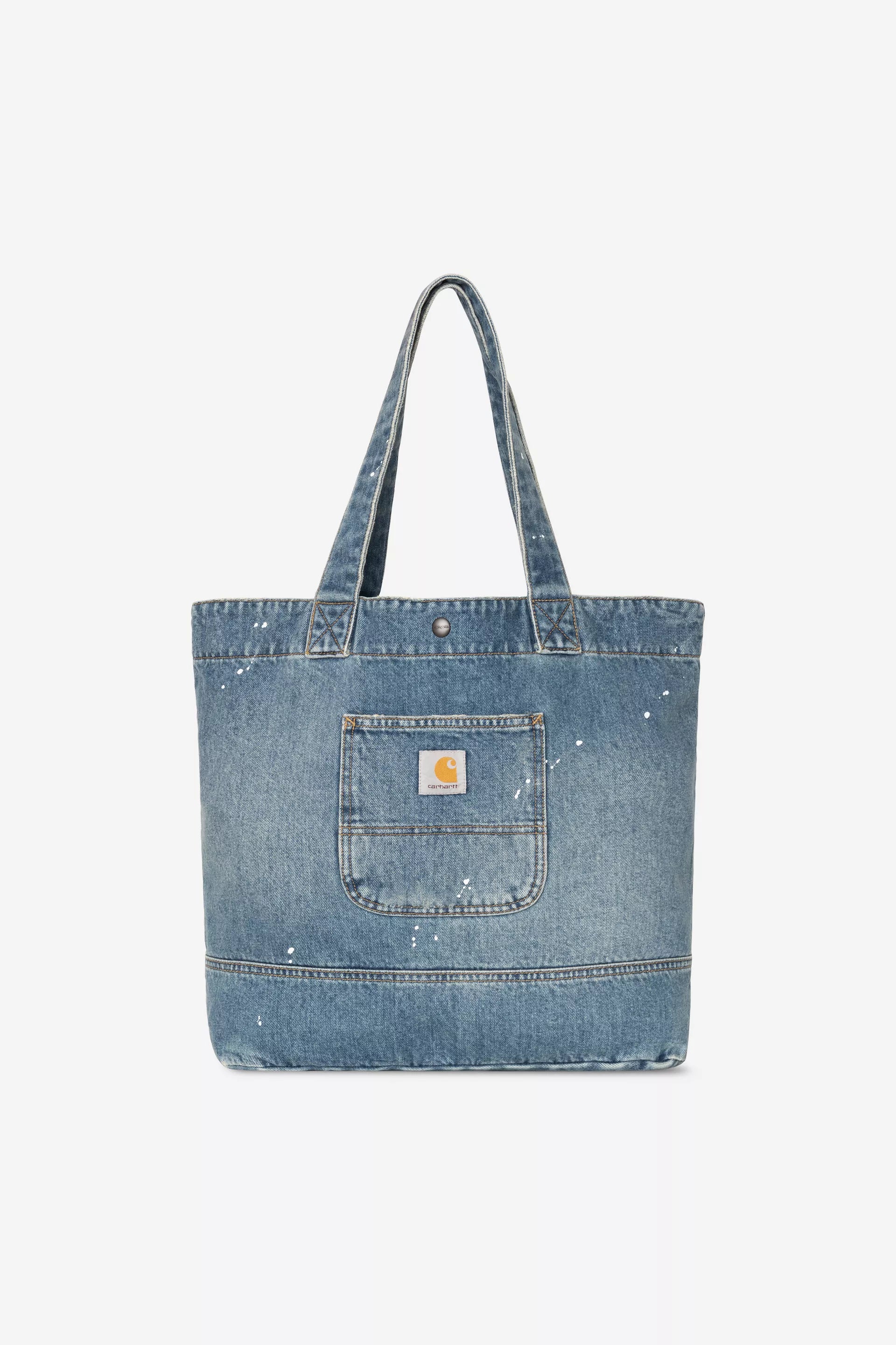 Denim Tote - Blue destroy wash, splatter