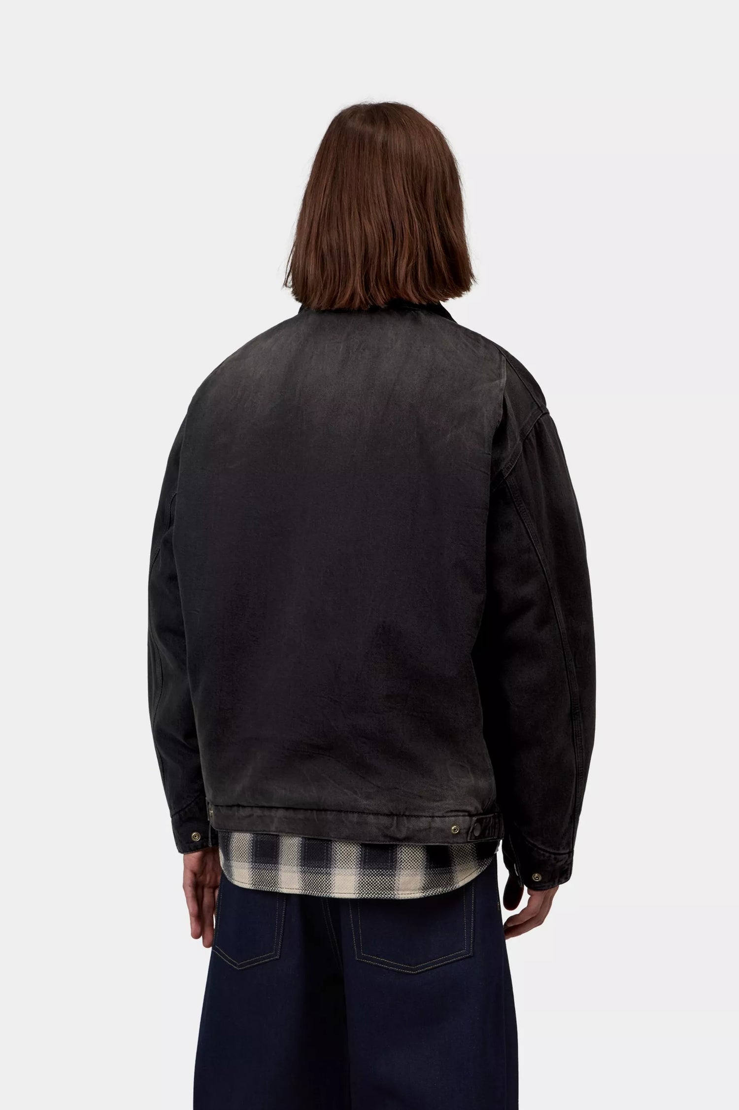OG Detroit Jacket - Black / Black tobacco used wash