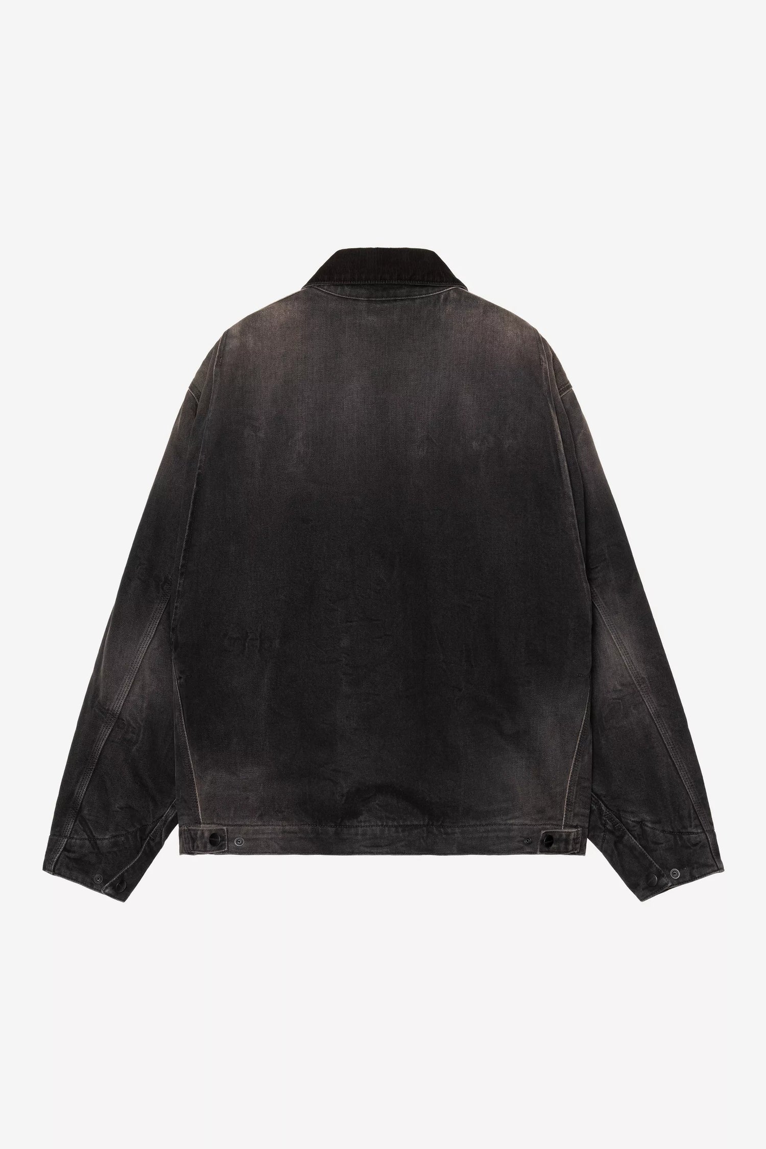 OG Detroit Jacket - Black / Black tobacco used wash