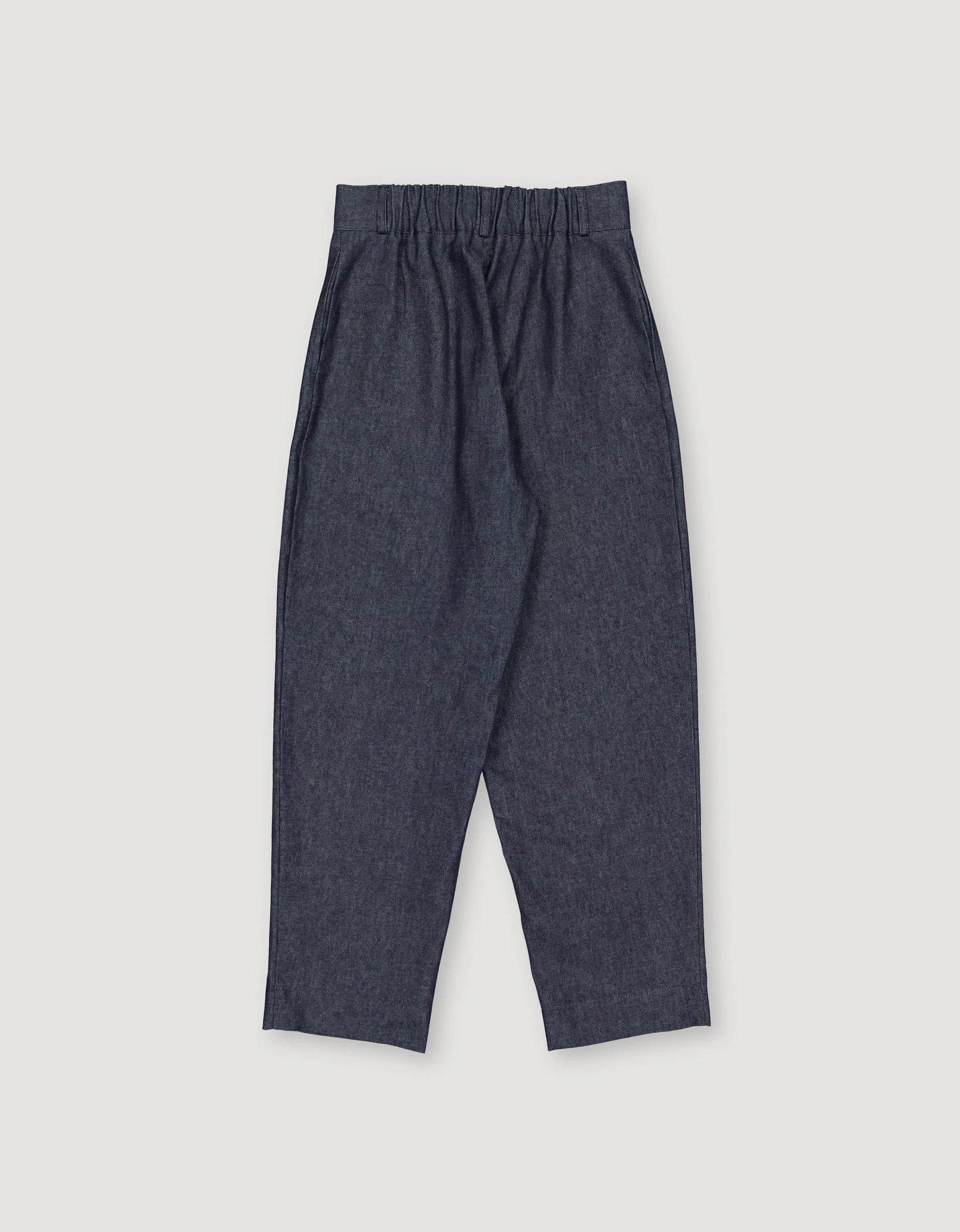 Hemp Denim Barrel Leg Trousers