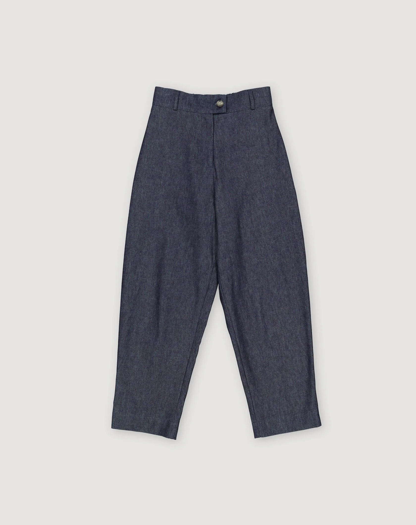 Hemp Denim Barrel Leg Trousers