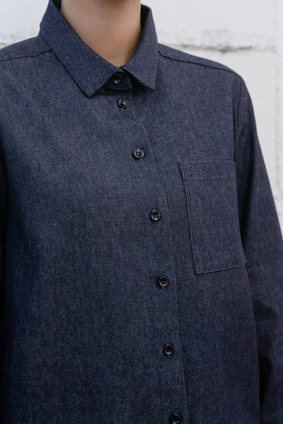Hemp Denim Relaxed Fit Shirt