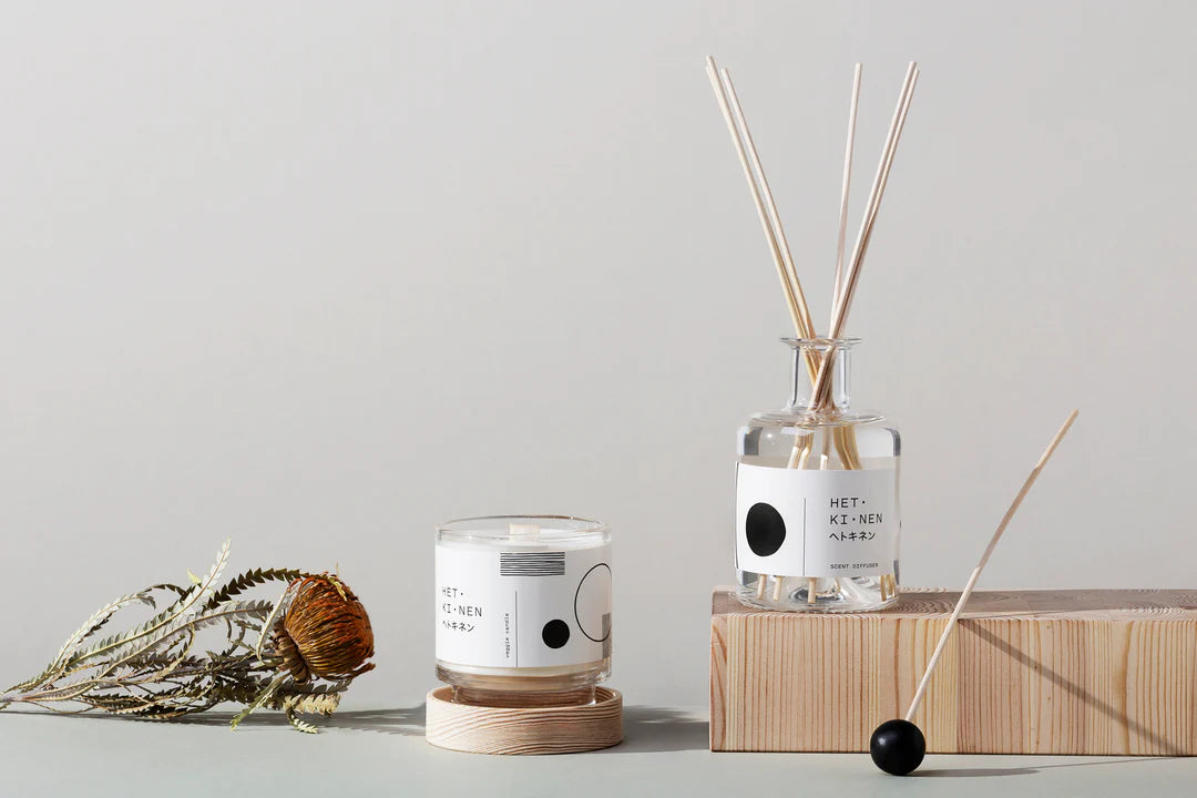 Veggie candle metsä round