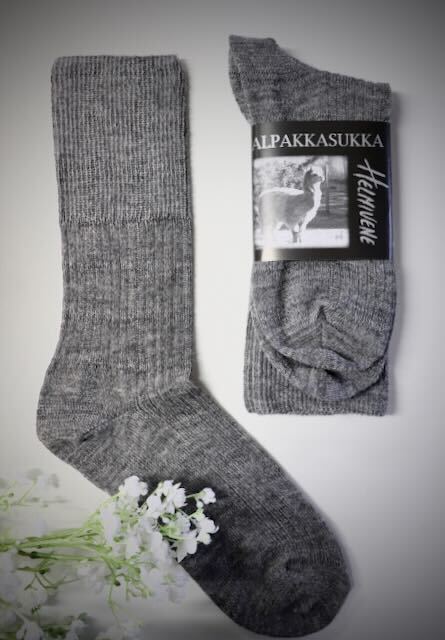 Ohut Alpakkasukka - Harmaa
