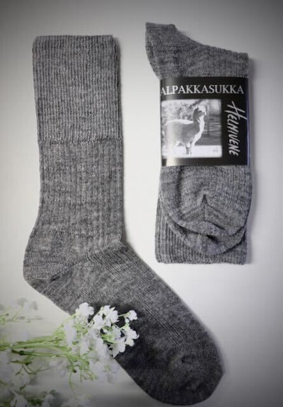 Ohut Alpakkasukka - Harmaa