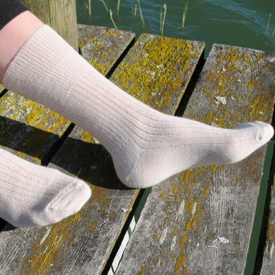 Ohut Alpakkasukka - Vaalea