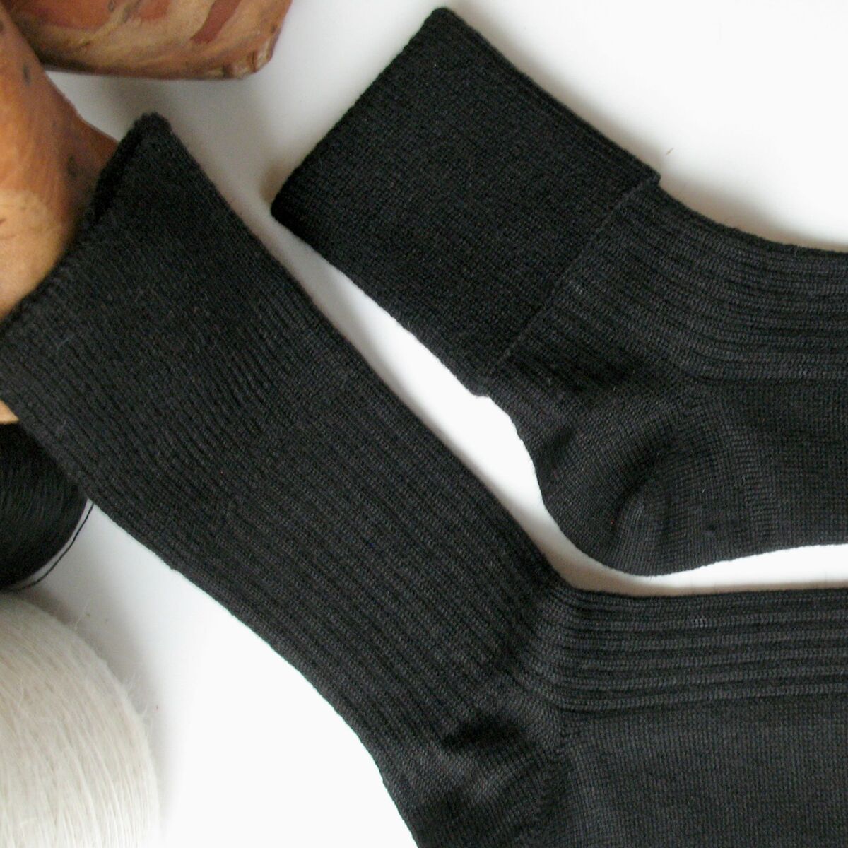 Ohut Alpakkasukka - Musta