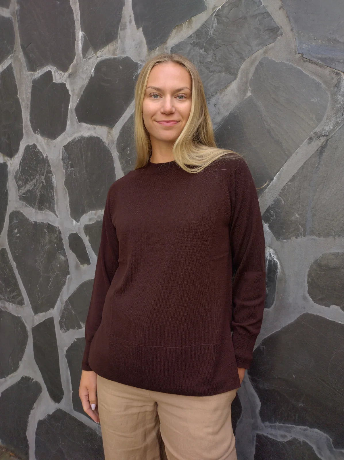 JOLIE Merinovillapusero - Suklaanruskea