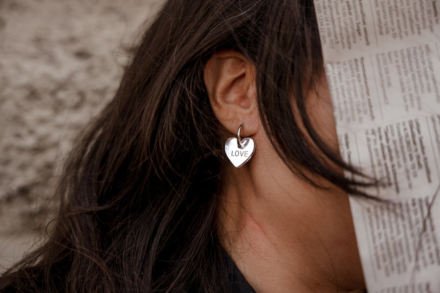 Sydän-korvikset - hopea