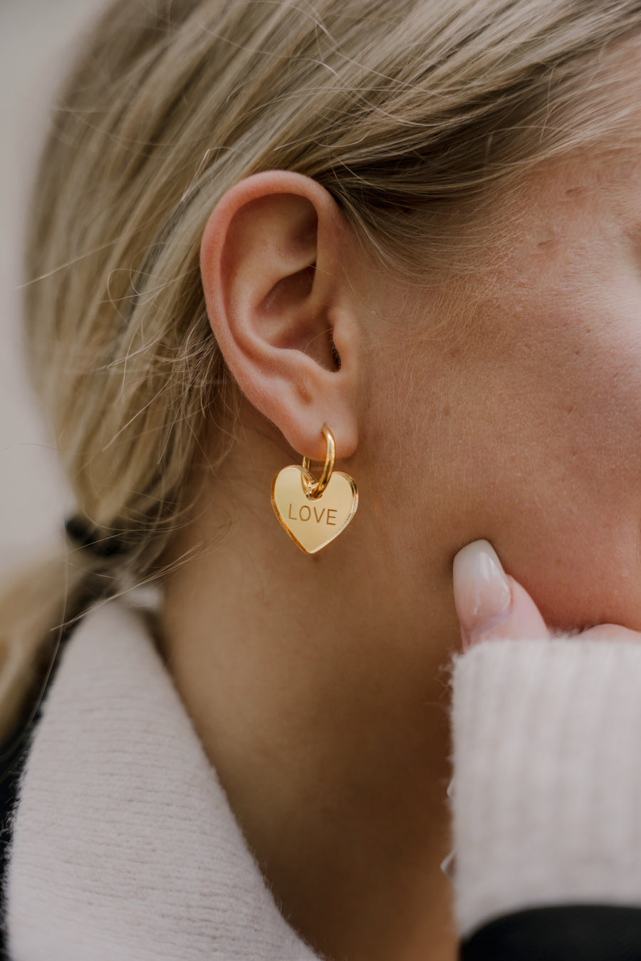 Sydän-korvikset - kulta