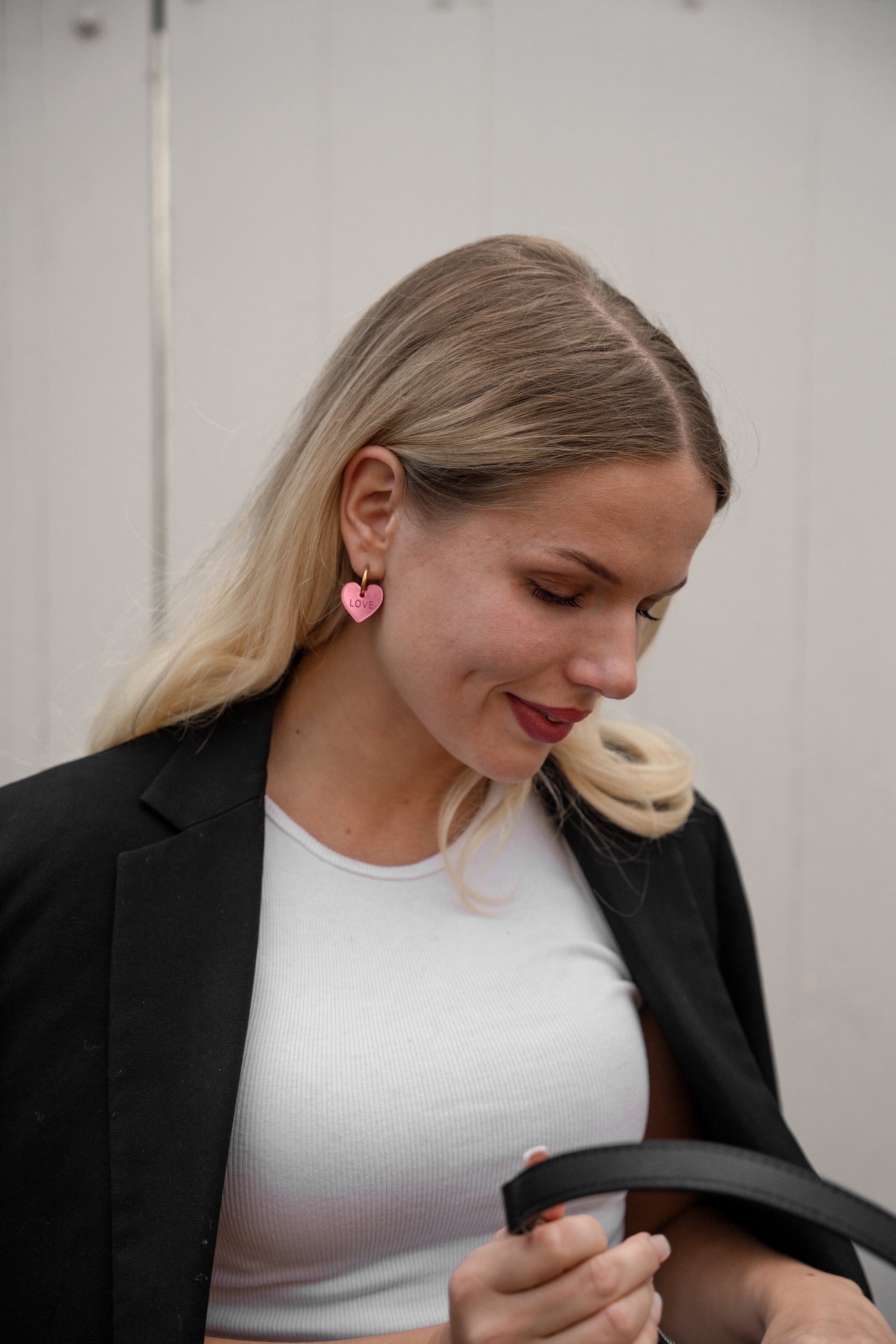 Sydän-korvikset - pinkki