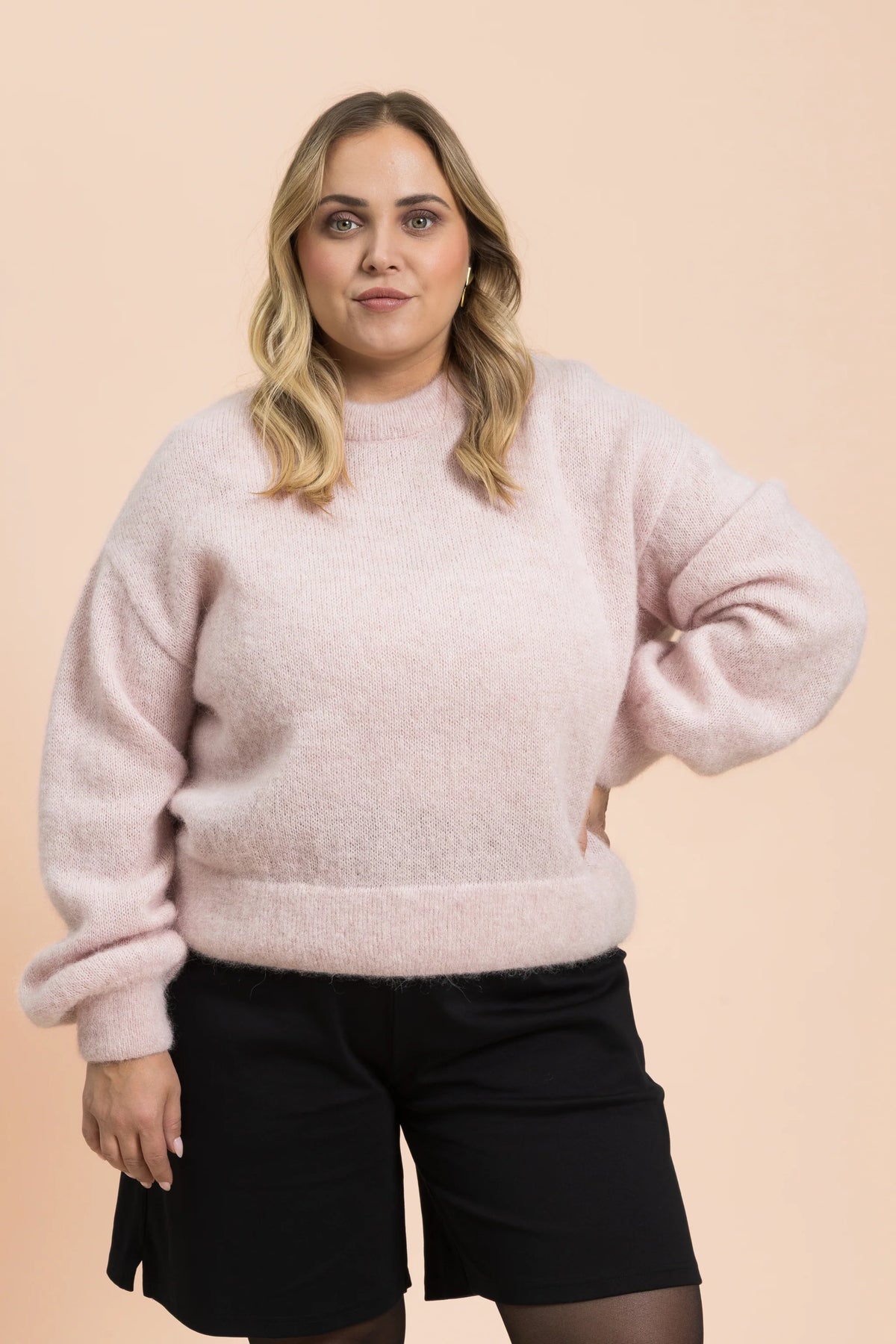 Alpaca Mohair Jumper - Powder Rose