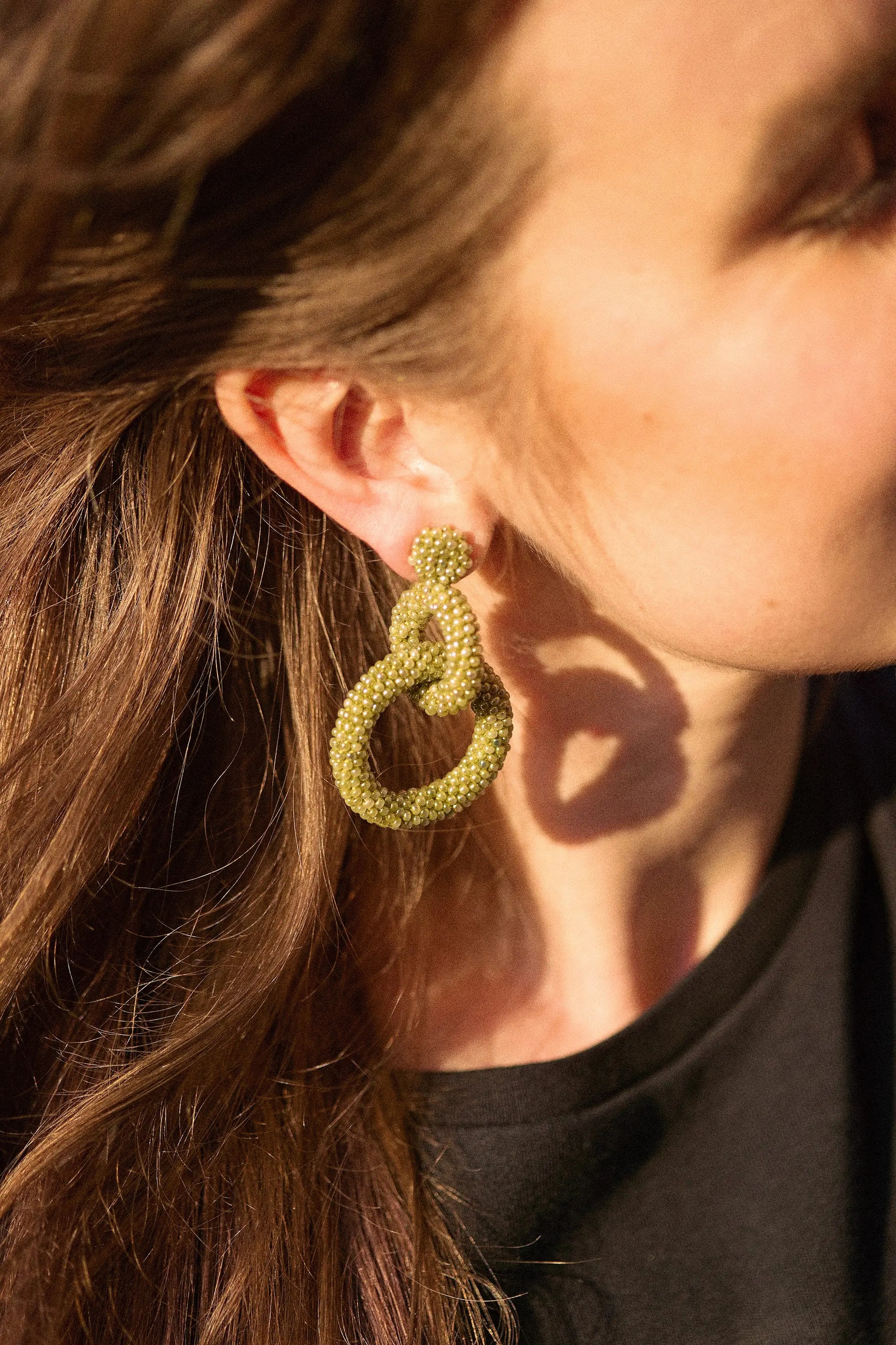 Gia Earrings - Pistachio