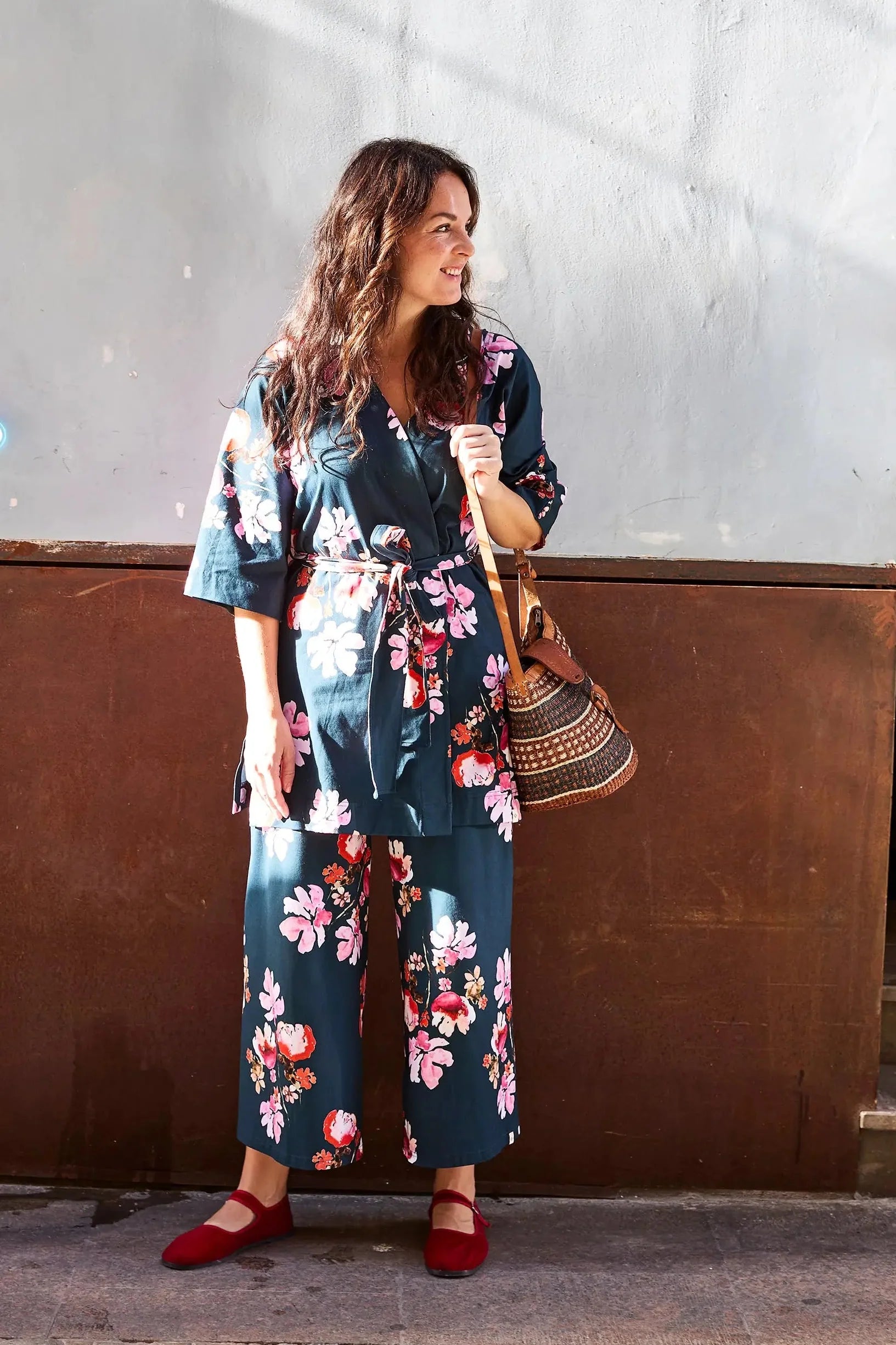 Soft Culottes - Cherry Blossom Navy