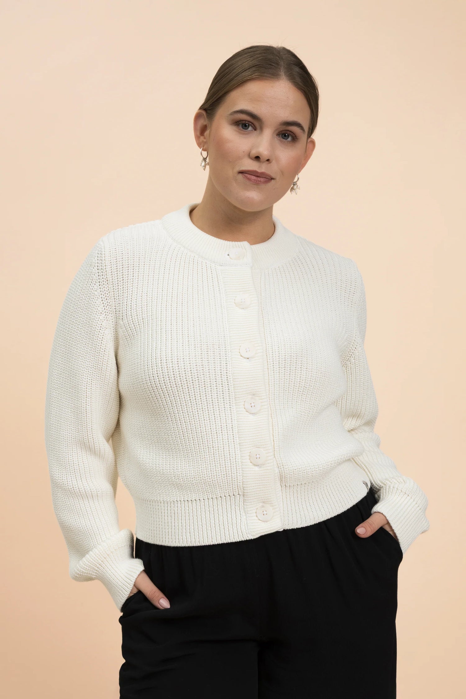O-neck Cardigan - Offwhite