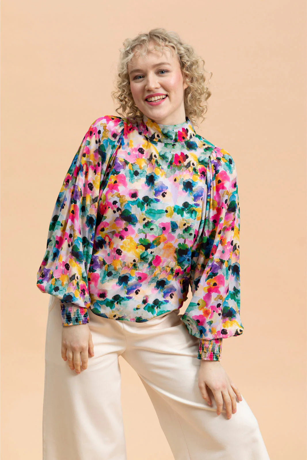 Puff Blouse - Aquarelle Bloom